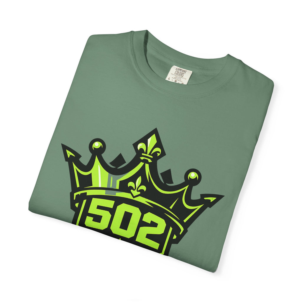 502 Crown Logo T-shirt | Neon Green Shield Emblem