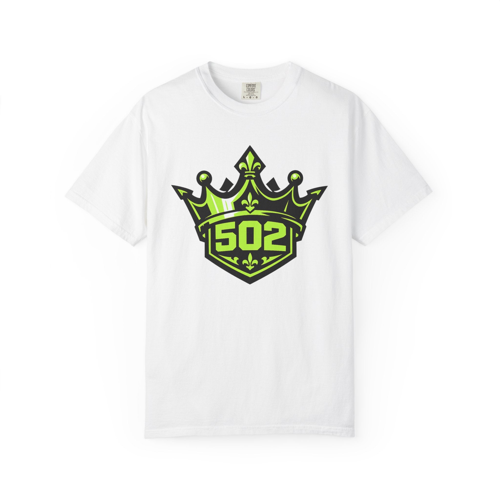 502 Crown Logo T-shirt | Neon Green Shield Emblem