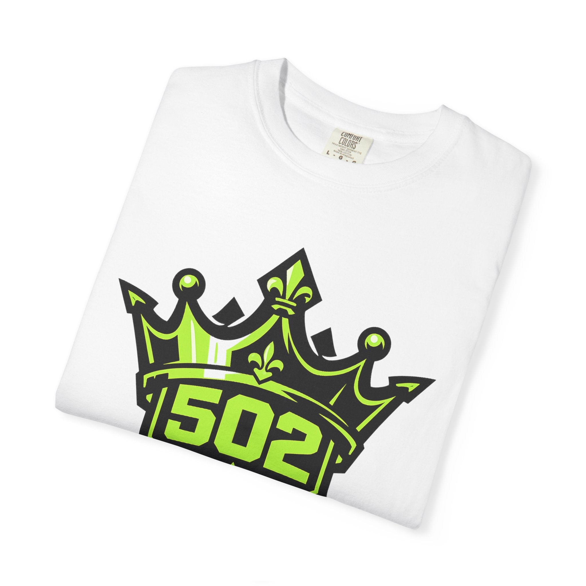 502 Crown Logo T-shirt | Neon Green Shield Emblem
