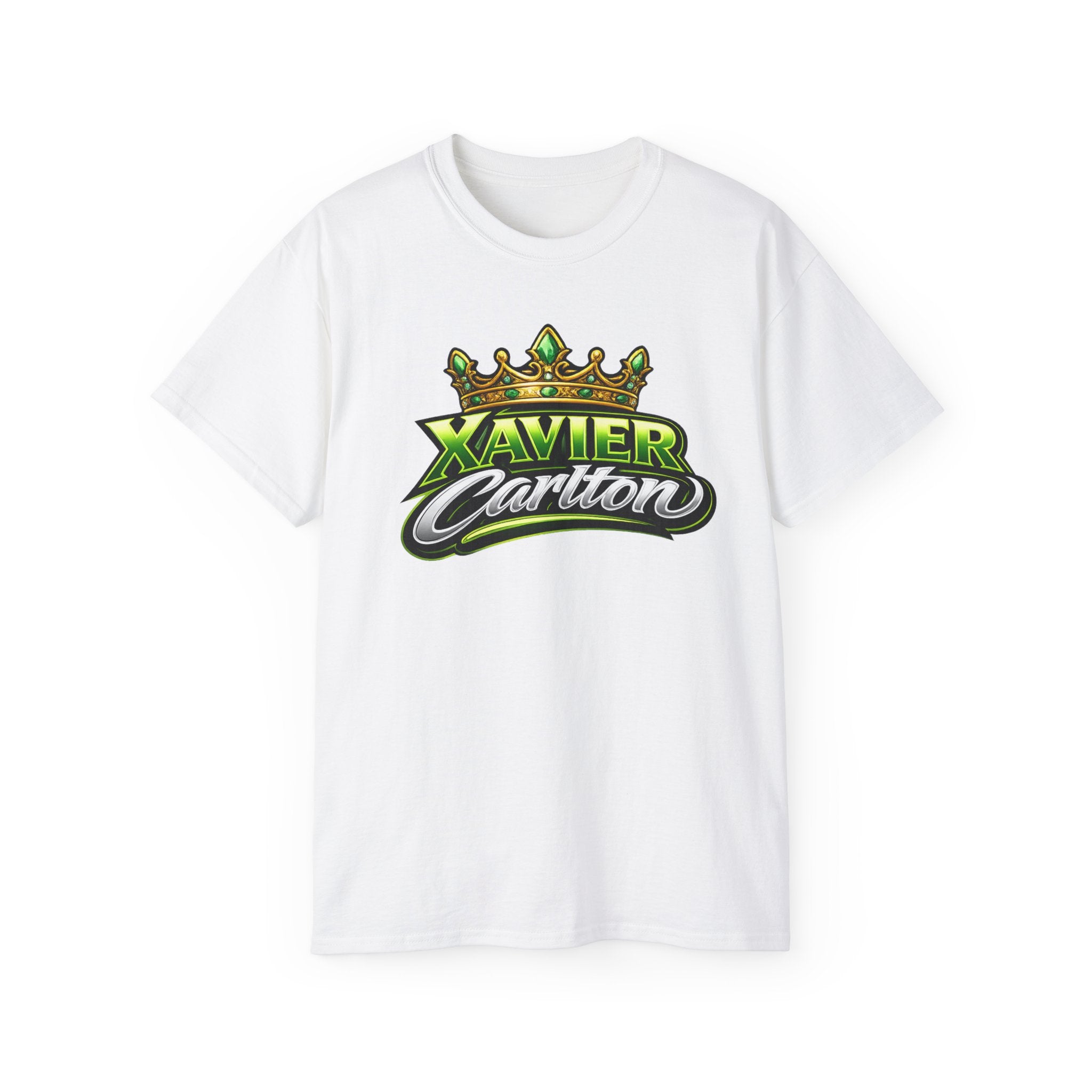 Xavier Carlton Point T-shirt — 'Xavier Carlton' Back Print White T-Shirt