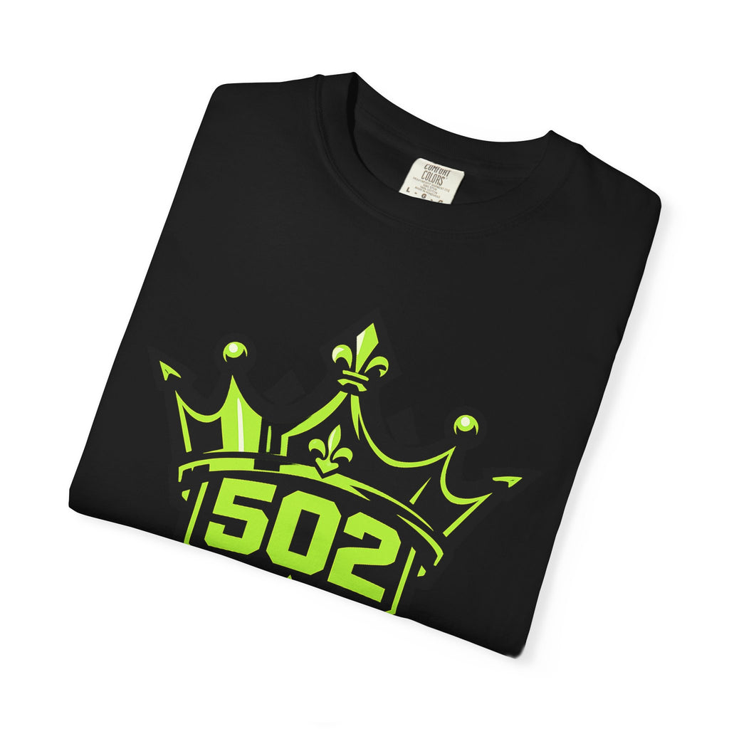 502 Crown Logo T-shirt | Neon Green Shield Emblem