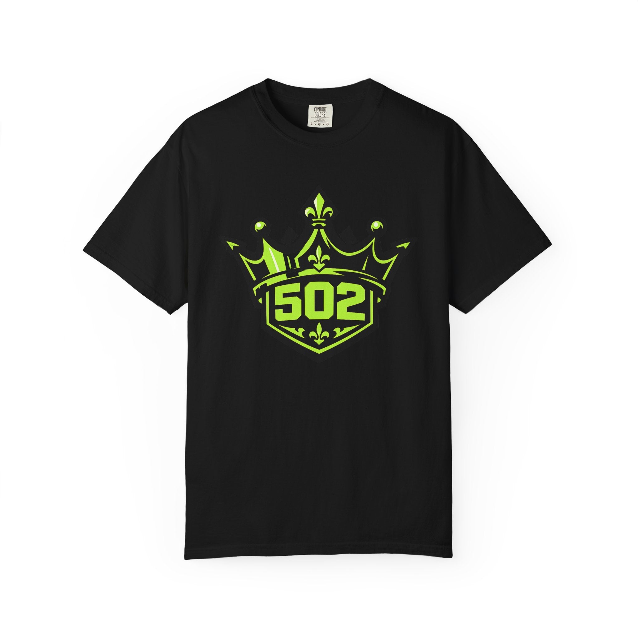 502 Crown Logo T-shirt | Neon Green Shield Emblem
