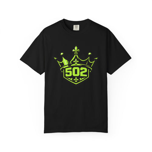 502 Crown Logo T-shirt | Neon Green Shield Emblem